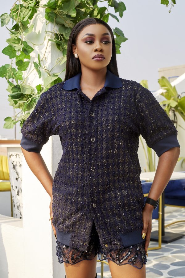 Elevate your style with this dazzling sequined cotton shirt with unique design & versatile style for any occasion. Perfect for a stylish upgrade.
