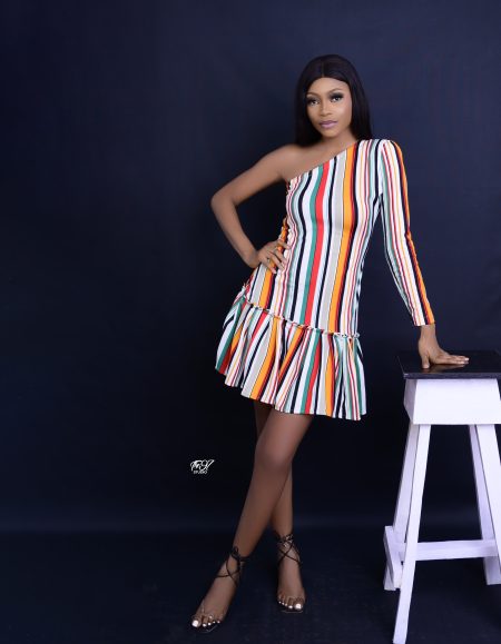 Stylish Multi-Colored Dress - A fashion-forward blend of vibrant hues, perfect for a chic and captivating look.