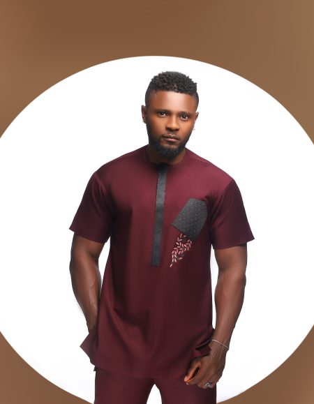 Elevate your style with our Burgundy Traditional African Kaftan with Trousers. A timeless blend of heritage and modernity for the contemporary man.