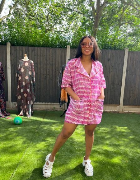 Discover the perfect blend of style and comfort with our Pink Adire Aries Two-Piece. Elevate your wardrobe today with this African Print. Shop Now!