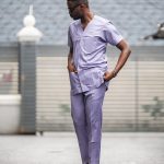 This is a 2 pieces Quintessential Collection. It is made of high quality cashmere material, tailored with precision to suit our clients taste. It comprises a top and a matching pant. The pant is styled with a draw string for wearer's ease.